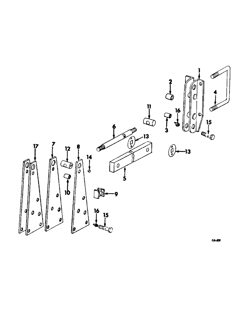 Схема запчастей Case IH 353 - (AT-03) - PARALLEL LINKAGE, FOR UNITS A THRU K 