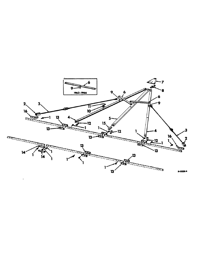 Схема запчастей Case IH 2 - (A-08) - DRAWBARS, FOUR 42 OR 48 INCH SECTIONS, ALSO TWO 42 INCH AND TWO 48 INCH SECTIONS 