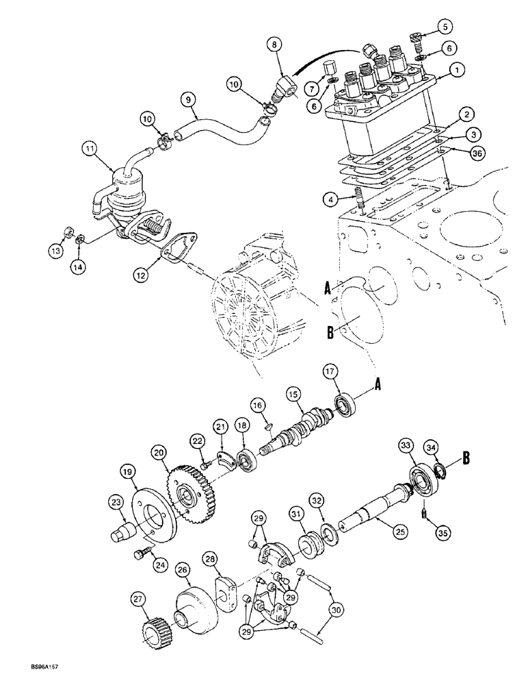 Схема запчастей Case IH 1825B - (3-08) - FUEL INJECTION PUMP AND DRIVE (03) - FUEL SYSTEM