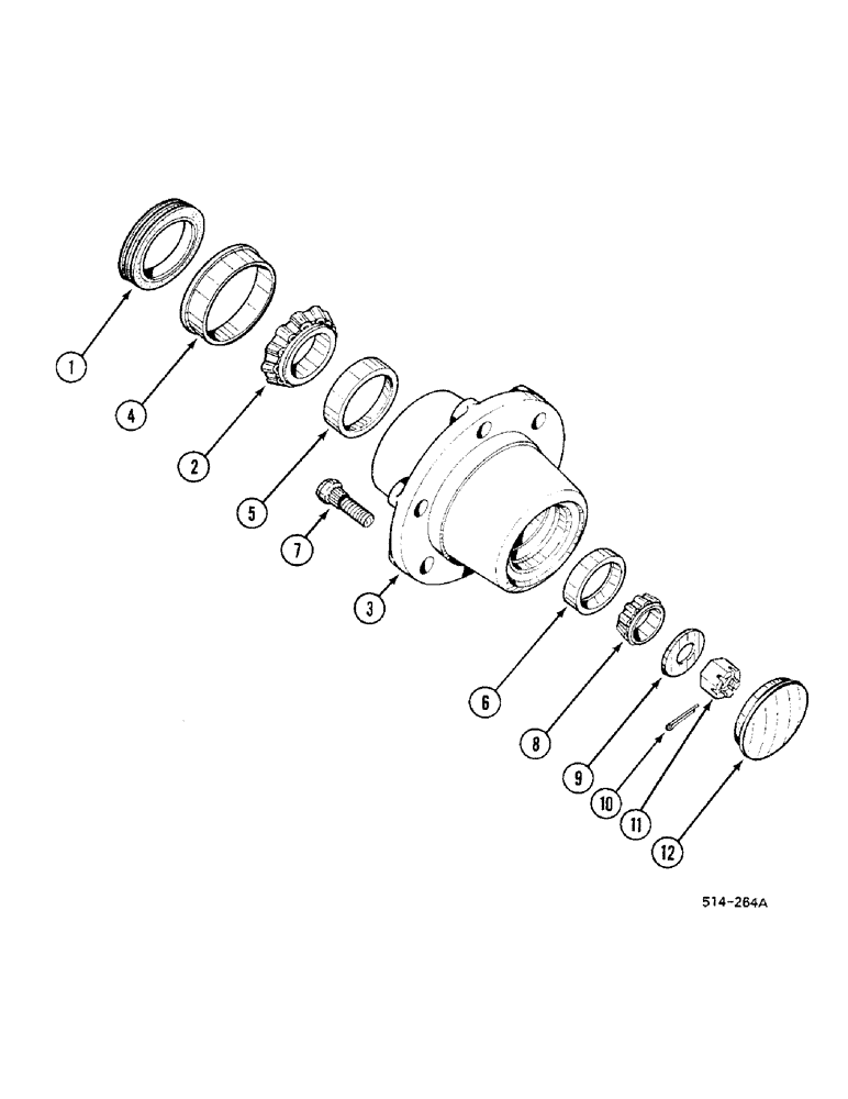 Схема запчастей Case IH 685 - (5-288) - WHEEL HUBS AND CAPS - HEAVY DUTY - (05) - STEERING