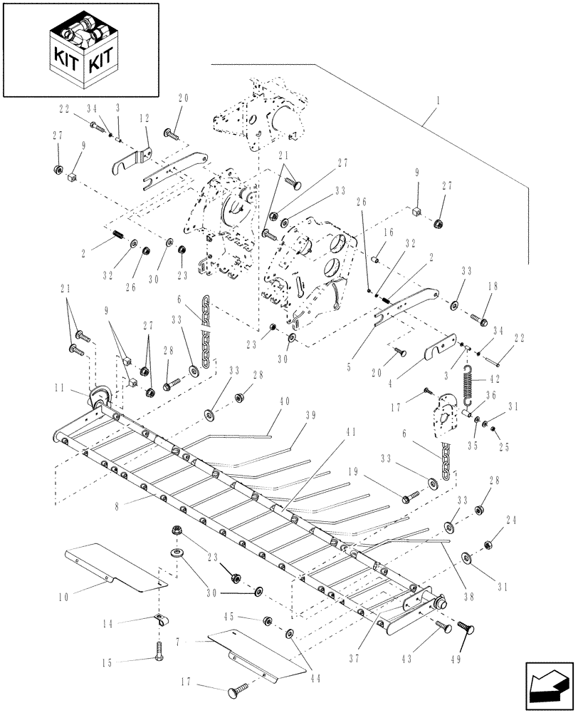 Схема запчастей Case IH RBX562 - (18.77) - 2M WINDGUARD EXTENSION KIT (18) - ACCESSORIES