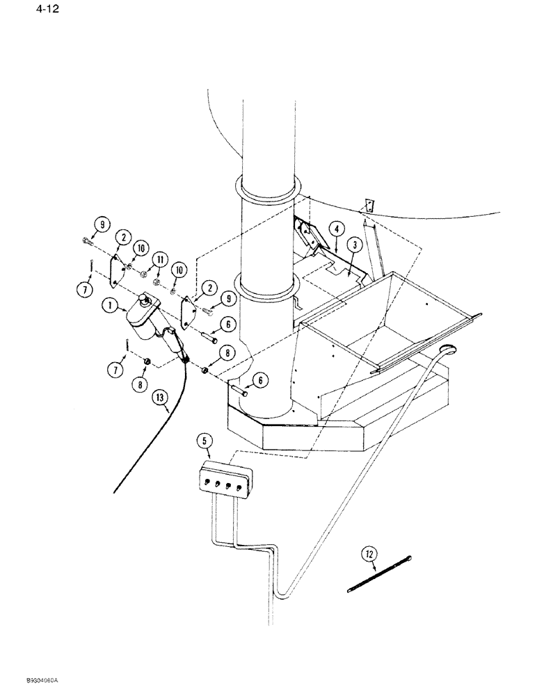 Схема запчастей Case IH 1350 - (4-12) - DISCHARGE ACTUATOR AND CONTROL, 1350 SELF CONTAINED HYDRAULICS (06) - ELECTRICAL