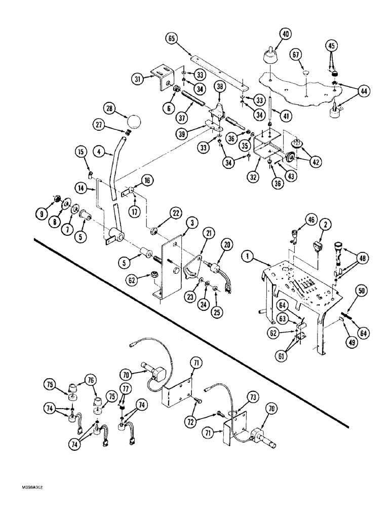 Схема запчастей Case IH 9330 - (8-030) - THREE POINT HITCH CONTROLS, ELECTRONIC CONTROLLED / DRAFT SENSING KIT (IF EQUIPPED) (08) - HYDRAULICS