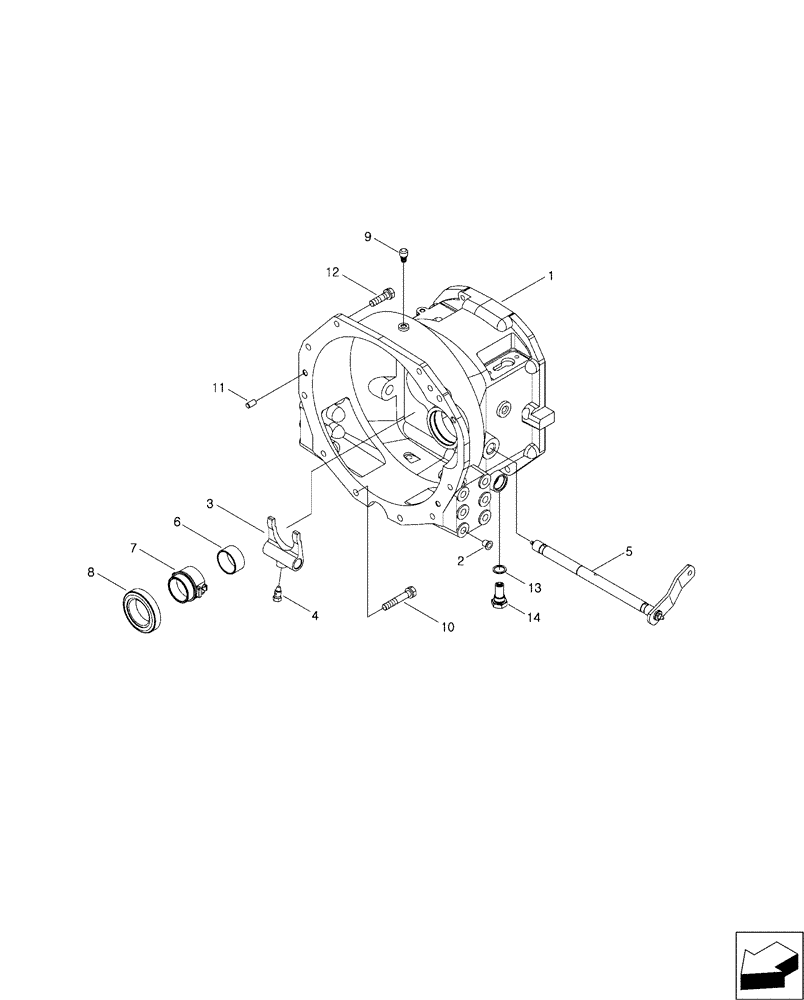 Схема запчастей Case IH FARMALL 50B - (21.110.01) - CLUTCH HOUSING - 16X16 (21) - TRANSMISSION