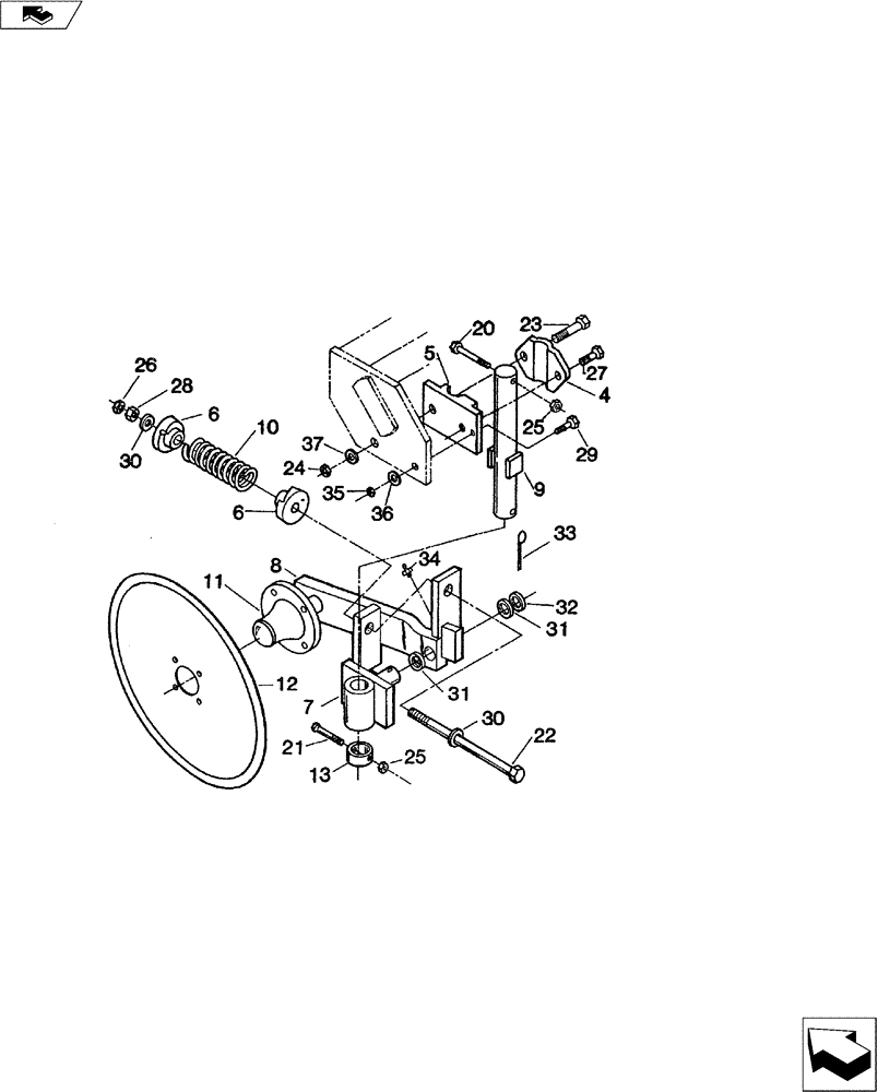 Схема запчастей Case IH TIGER - (75.200.01) - SPRING COULTER ASSEMBLY (75) - SOIL PREPARATION