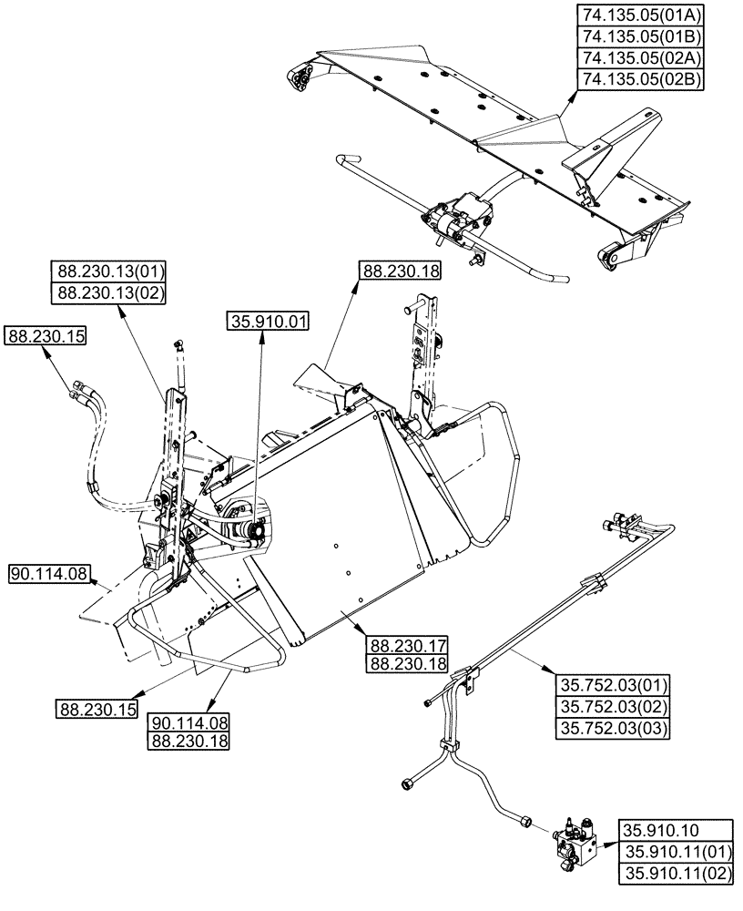 Схема запчастей Case IH 9120 - (00.000.88) - PICTORIAL INDEX - STRAW SPREADER (00) - GENERAL & PICTORIAL INDEX