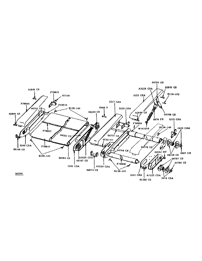 Схема запчастей Case IH 1000 - (04) - CUTTER BAR EXTENSION, DRAPER ROLL ASSEMBLY (58) - ATTACHMENTS/HEADERS