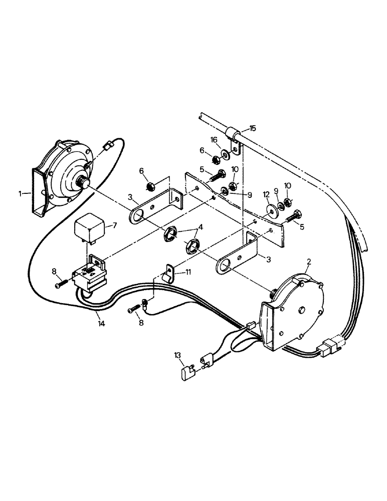 Схема запчастей Case IH KP-525 - (02-16) - HORN & MOUNTING (06) - ELECTRICAL