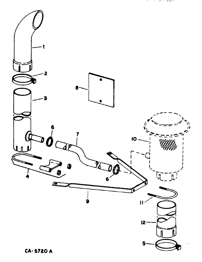 Схема запчастей Case IH 1480 - (12-02) - POWER, ASPIRATED PRE-CLEANER PRE-SCREENER, FIELD INSTALLED ASPIRATOR ATTATCHEMENT Power