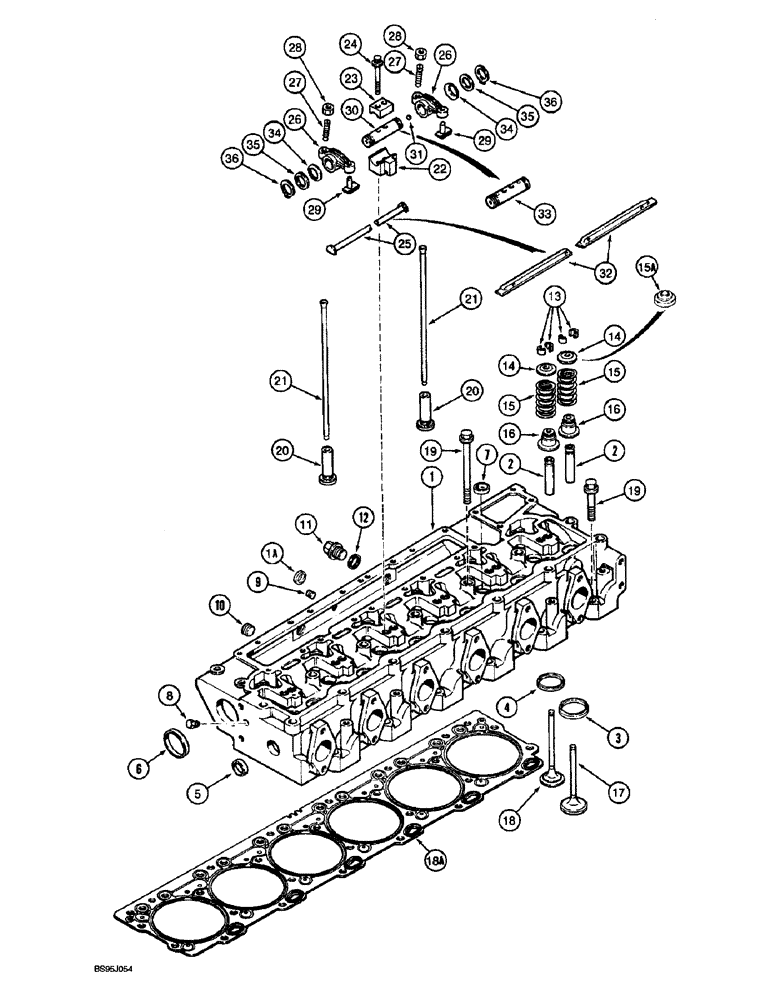 Схема запчастей Case IH 1670 - (2-40) - CYLINDER HEAD AND VALVE MECHANISM, 6TA-830 ENGINE (01) - ENGINE