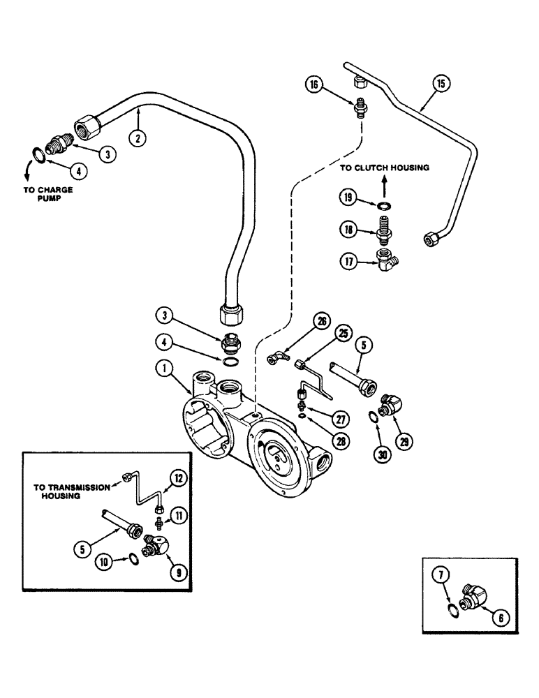 Схема запчастей Case IH 2090 - (8-368) - HYDRAULICS, TRANSMISSION LUBE TUBES, WITH POWER SHIFT (08) - HYDRAULICS