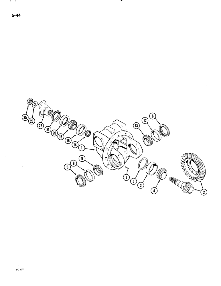 Схема запчастей Case IH 2096 - (5-044) - ZF MFD FRONT AXLES, PRIOR TO P.I.N. 17898102, DIFFERENTIAL (05) - STEERING