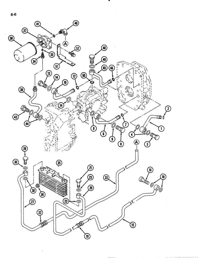 Схема запчастей Case IH 1130 - (8-06) - HYDROSTATIC MOTOR SYSTEM (08) - HYDRAULICS