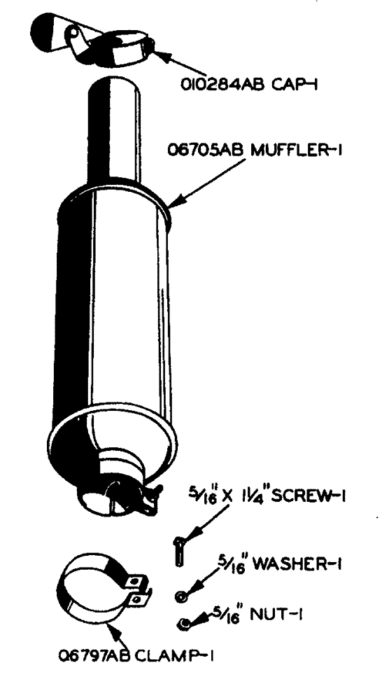 Схема запчастей Case IH LA-SERIES - (009) - MUFFLER (02) - ENGINE
