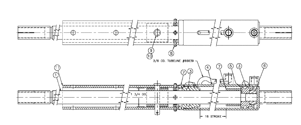 Схема запчастей Case IH 3150 - (07-012) - TIE ROD Cylinders