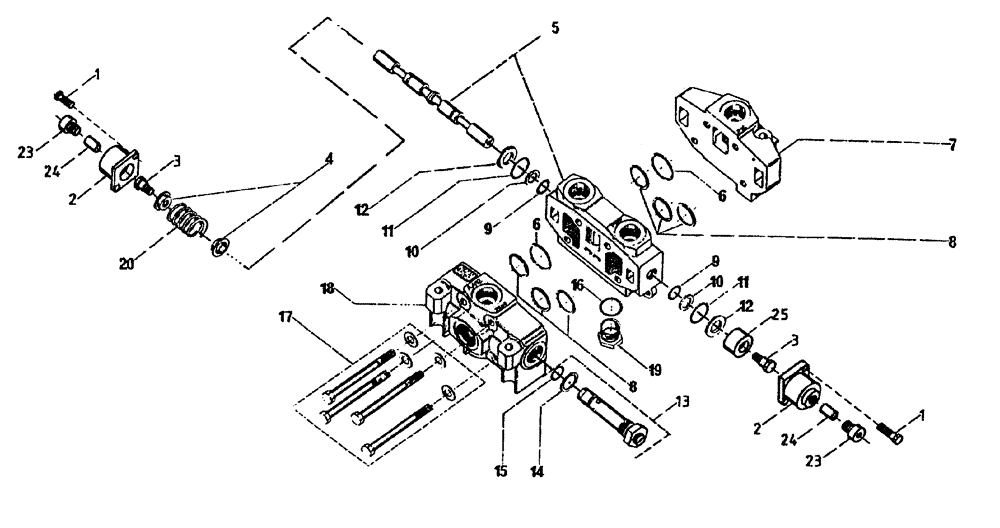 Схема запчастей Case IH 7700 - (B04[10A]) - HYDRAULIC VALVE A35 {CHOPPER AND FEED ROLLERS} Hydraulic Components & Circuits