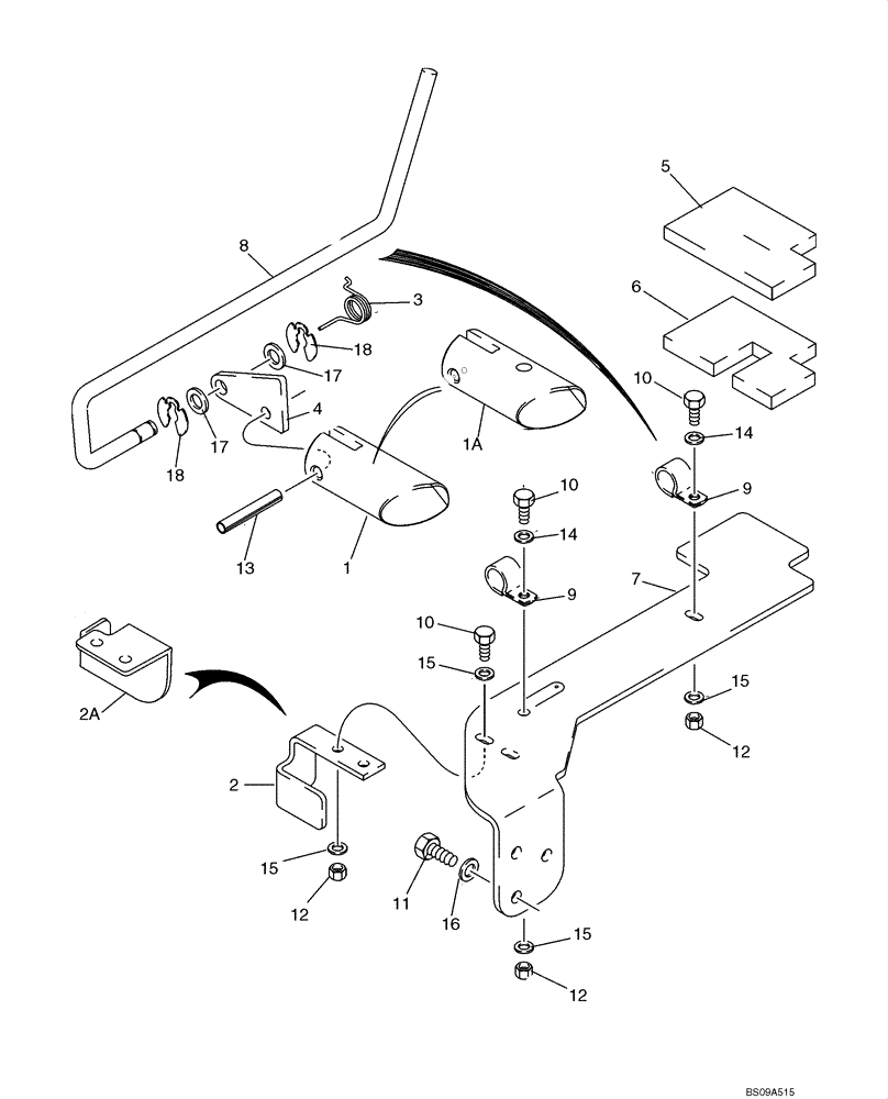 Схема запчастей Case IH 85XT - (09-02) - SUPPORT - LOADER FRAME (09) - CHASSIS
