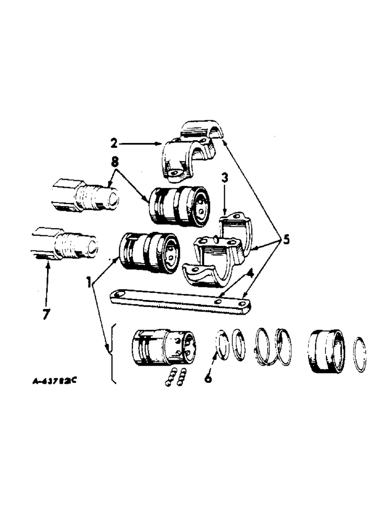 Схема запчастей Case IH 70 - (F-34) - BREAK-AWAY COUPLING, TRACTORS WITH 1/2 IN. PIPE THREAD HYDRAULIC OUTLETS 