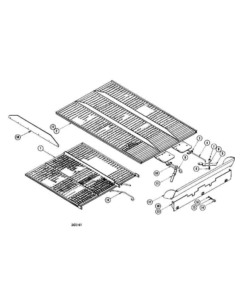 Схема запчастей Case IH 460 - (068) - CHAFFER AND CLEANING SIEVES, "CLOSZ" CHAFFER SIEVE ATTACHMENT (74) - CLEANING