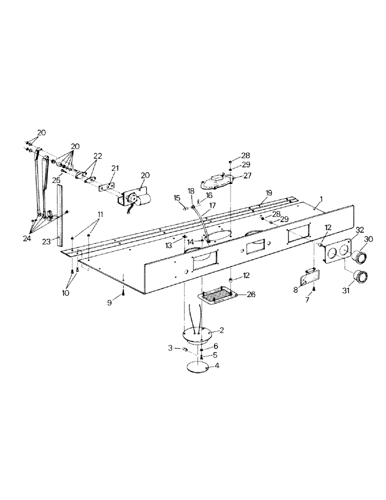 Схема запчастей Case IH ST450 - (01-25) - FRONT CONSOLE, EARLY STYLE, BSN ST 450 129-00014 AND ST 470 130-00233 (10) - CAB