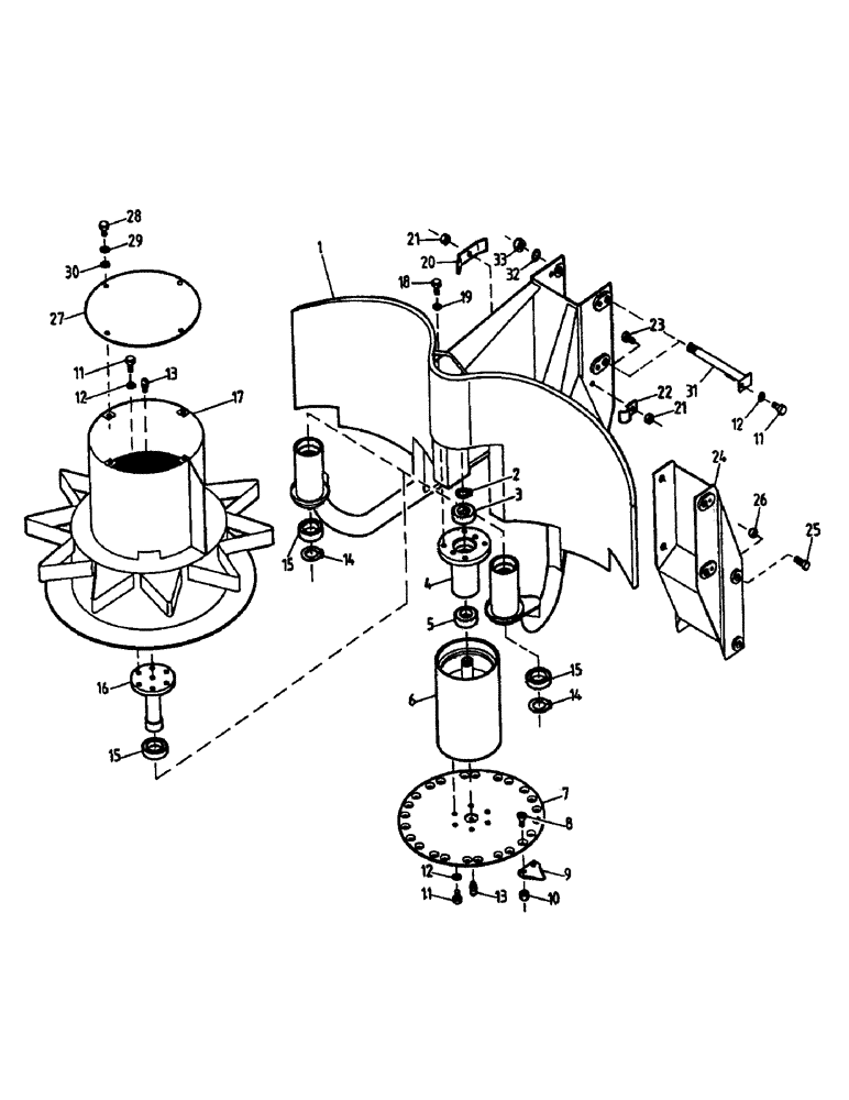 Схема запчастей Case IH 7000 - (A02-02) - STANDARD TOPPER AND GATHERING DRUM Mainframe & Functioning Components