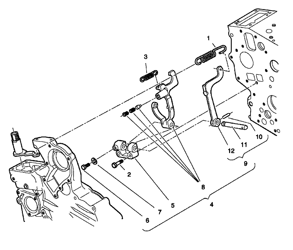 Схема запчастей Case IH SCOUT XL - (10.220.03[02]) - GOVERNOR COMPONENTS - DIESEL ENGINE (10) - ENGINE