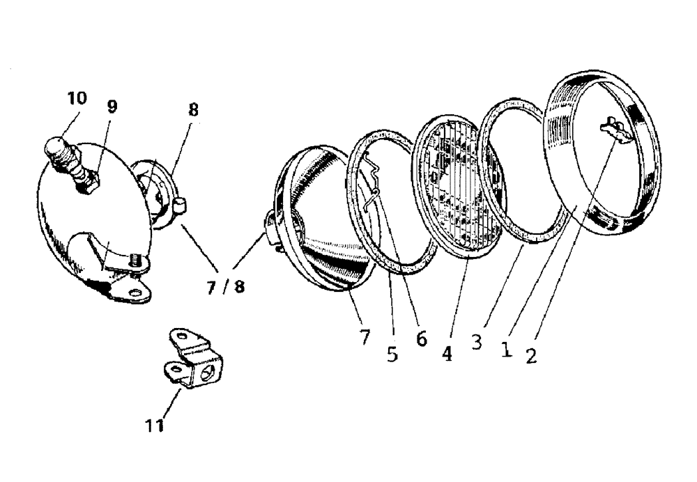 Схема запчастей Case IH SIMMS - (22[1]) - PLOW LAMP TYPE 1625PPAF 