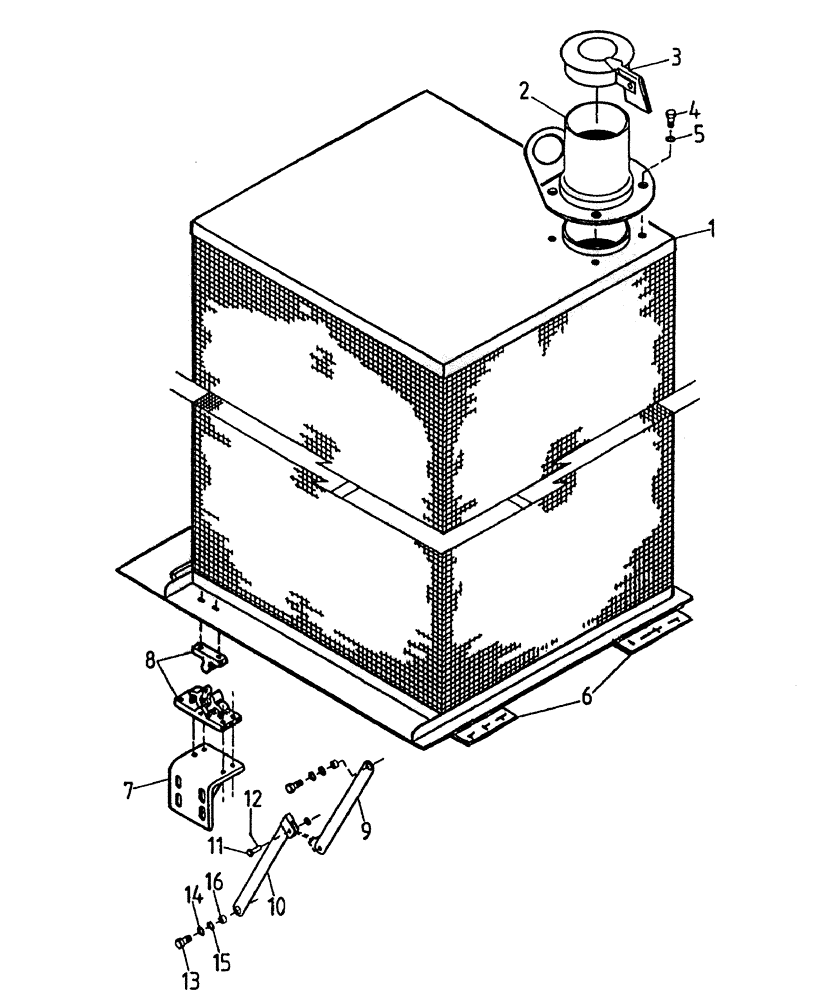 Схема запчастей Case IH 7700 - (C03-30A) - AIR INLET SCREEN (6CT), SERIAL #7908 AND ONWARDS Engine & Engine Attachments