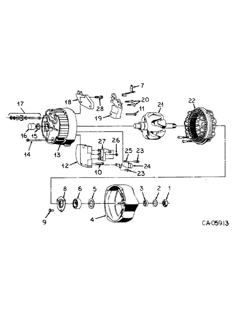 Схема запчастей Case IH 886 - (08-04) - ELECTRICAL, ALTERNATOR-GENERATOR, DELCO REMY, WITH INTEGRAL SOLID STATE VOLTAGE REGULATOR (06) - ELECTRICAL