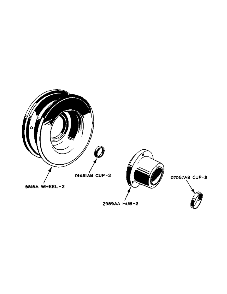 Схема запчастей Case IH DC-SERIES - (104) - DUAL FRONT WHEEL FOR PNEUMATIC FARM TIRES, FOR "DC" TRACTOR (06) - POWER TRAIN