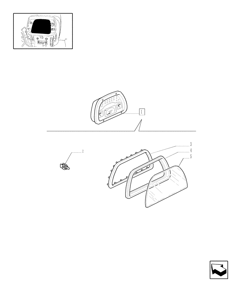 Схема запчастей Case IH JX1085C - (1.92.75/ A) - INSTRUMENT CLUSTER - BREAKDOWN (10) - OPERATORS PLATFORM/CAB