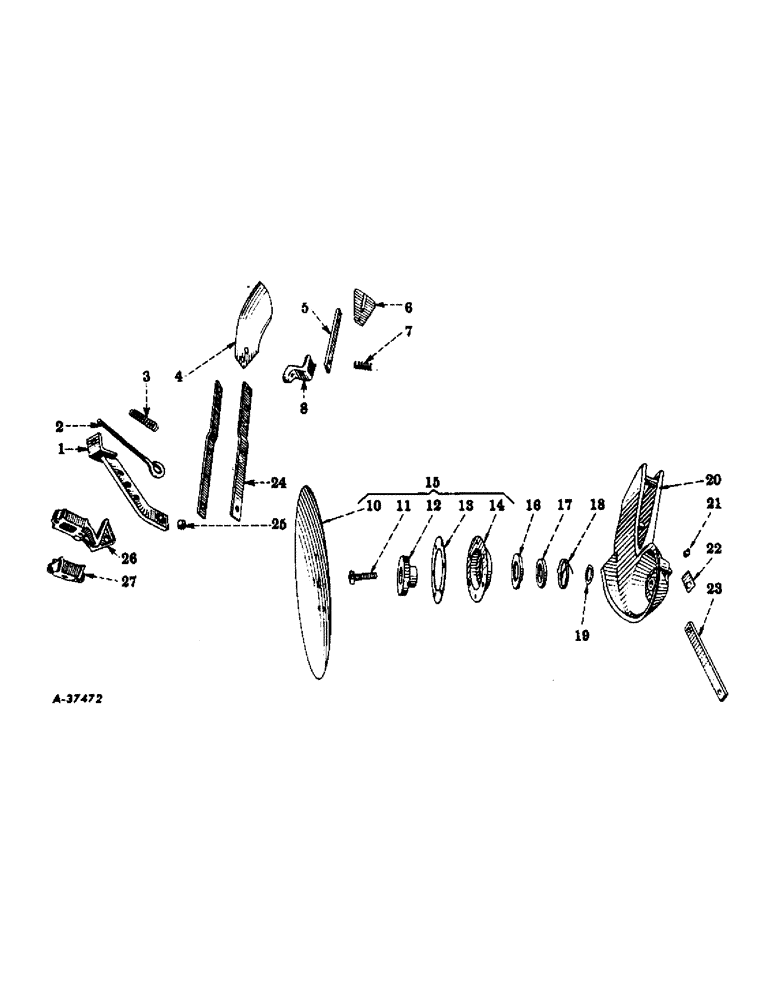 Схема запчастей Case IH 251 - (X-10) - SINGLE DISK OPENERS 