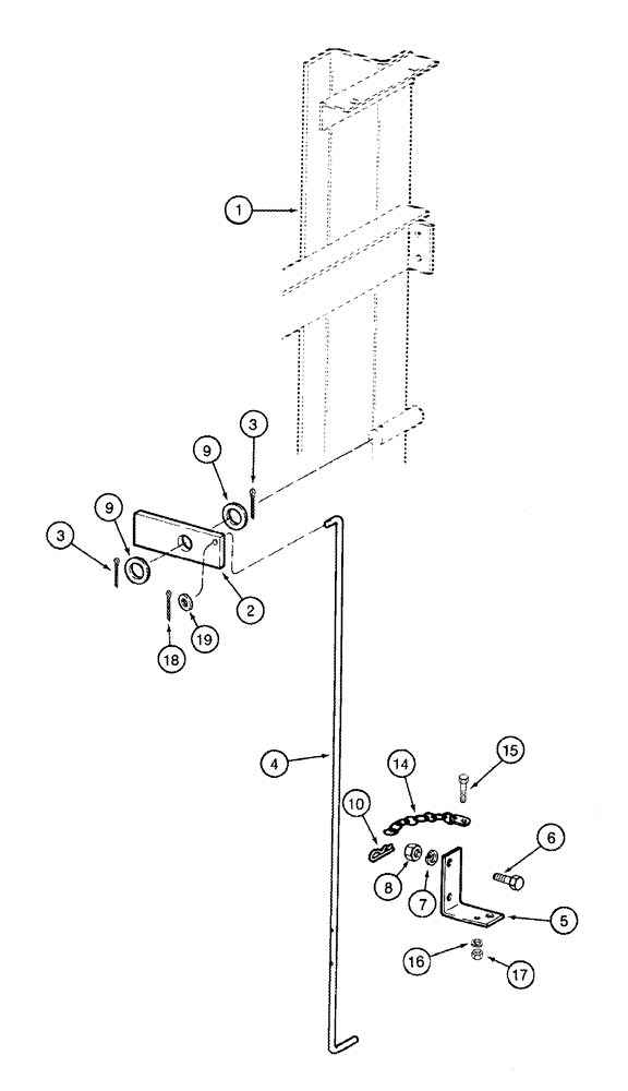 Схема запчастей Case IH 2555 - (09D-20) - REAR BASKET LOCK (16) - BASKET