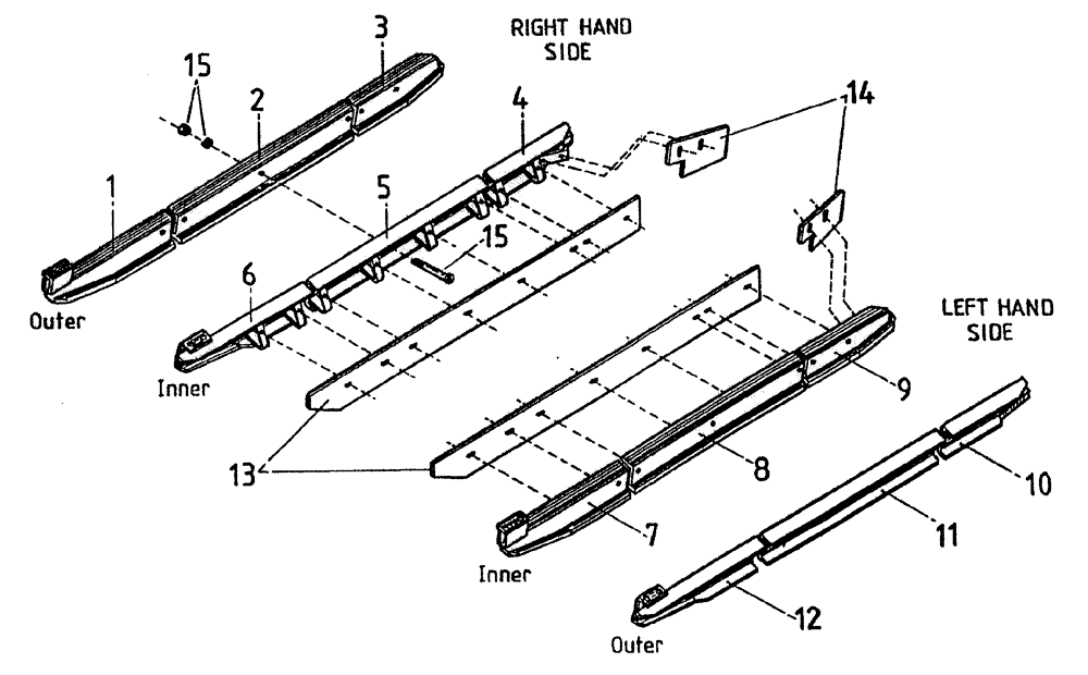 Схема запчастей Case IH 7700 - (A04[80A]) - CHAIN GUIDES AND GUARDS {TRACK FRAME} Mainframe & Functioning Components