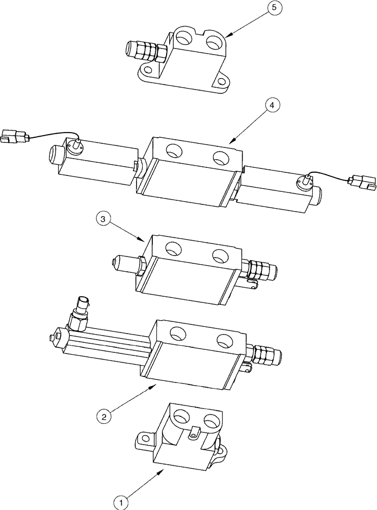 Схема запчастей Case IH L555 - (08-47) - CONTROL VALVE EXTERNAL VALVE 3 FUNCTION MX80C - MX100C WITH SELF LEVELING (08) - HYDRAULICS