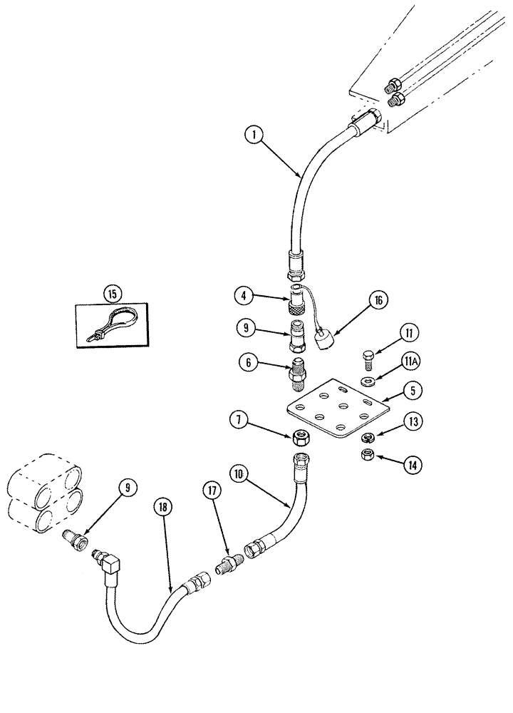 Схема запчастей Case IH L755 - (08-12) - HYDRAULICS MID MOUNT 2 Function Without Self Leveling (08) - HYDRAULICS