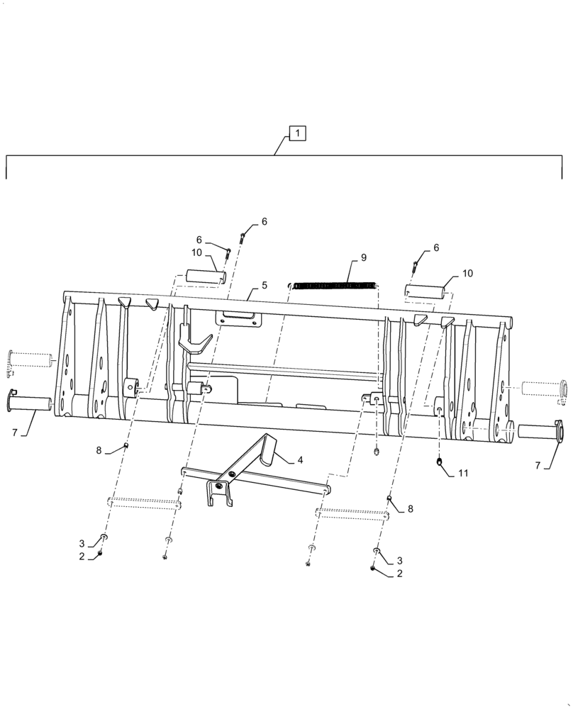 Схема запчастей Case IH L795 - (37.120.AA[01]) - TOOL CARRIER, LDR5220568 (37) - HITCHES, DRAWBARS & IMPLEMENT COUPLINGS