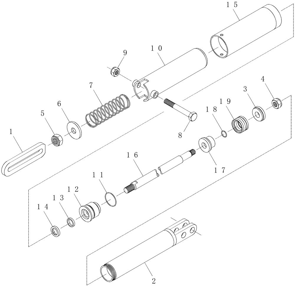 Схема запчастей Case IH 7700 - (B02.02[01]) - Hydraulic Cylinder {Cropdivider Arms Std&45°} (35) - HYDRAULIC SYSTEMS
