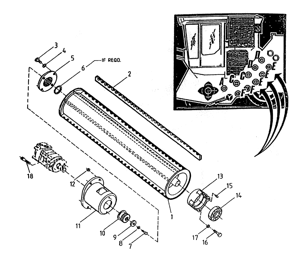 Схема запчастей Case IH 7000 - (A02-70) - BOTTOM ROLLERS (UPPER - E) Mainframe & Functioning Components