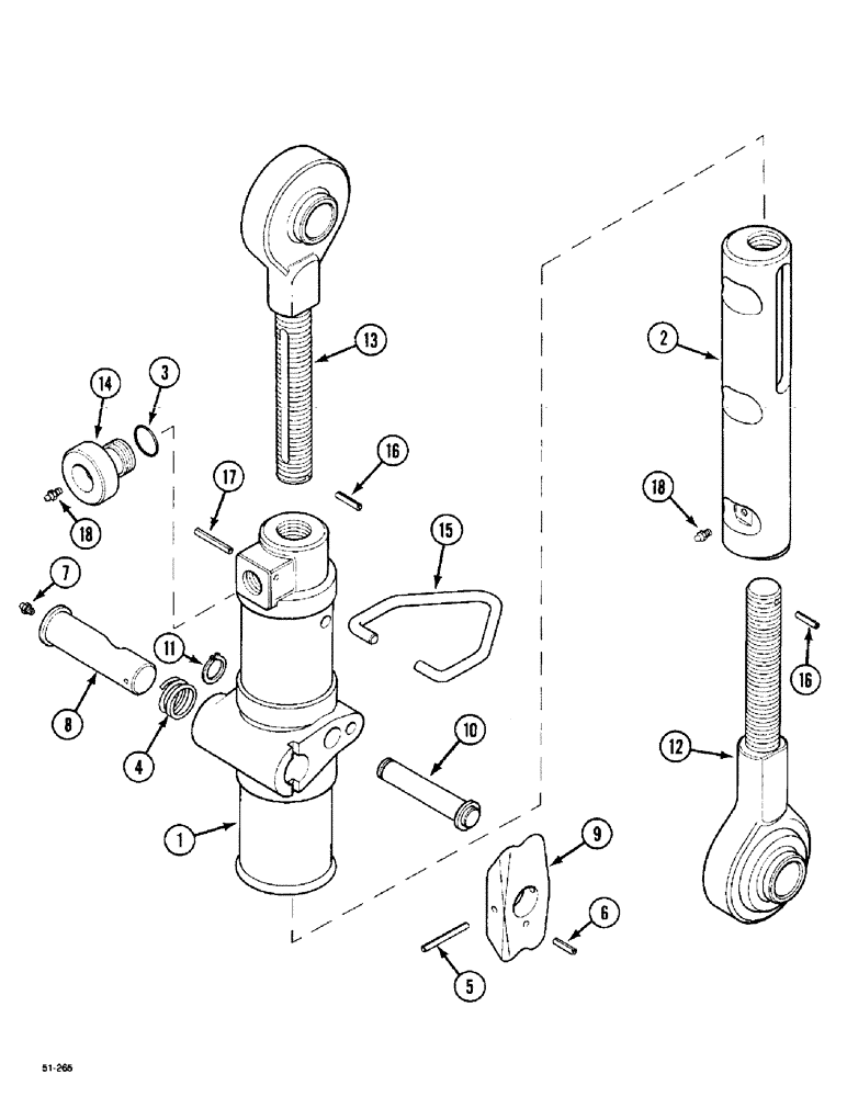 Схема запчастей Case IH 5150 - (9G-112) - UPPER LINK - FRONT HITCH, ( - JJF1030639) (09) - CHASSIS/ATTACHMENTS