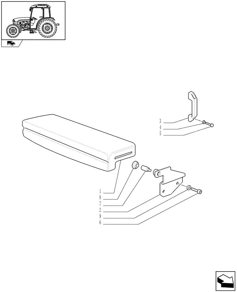 Схема запчастей Case IH FARMALL 85C - (1.92.85/09[01]) - PASSENGER SEAT - W/CAB (VAR.330865-331865) (10) - OPERATORS PLATFORM/CAB