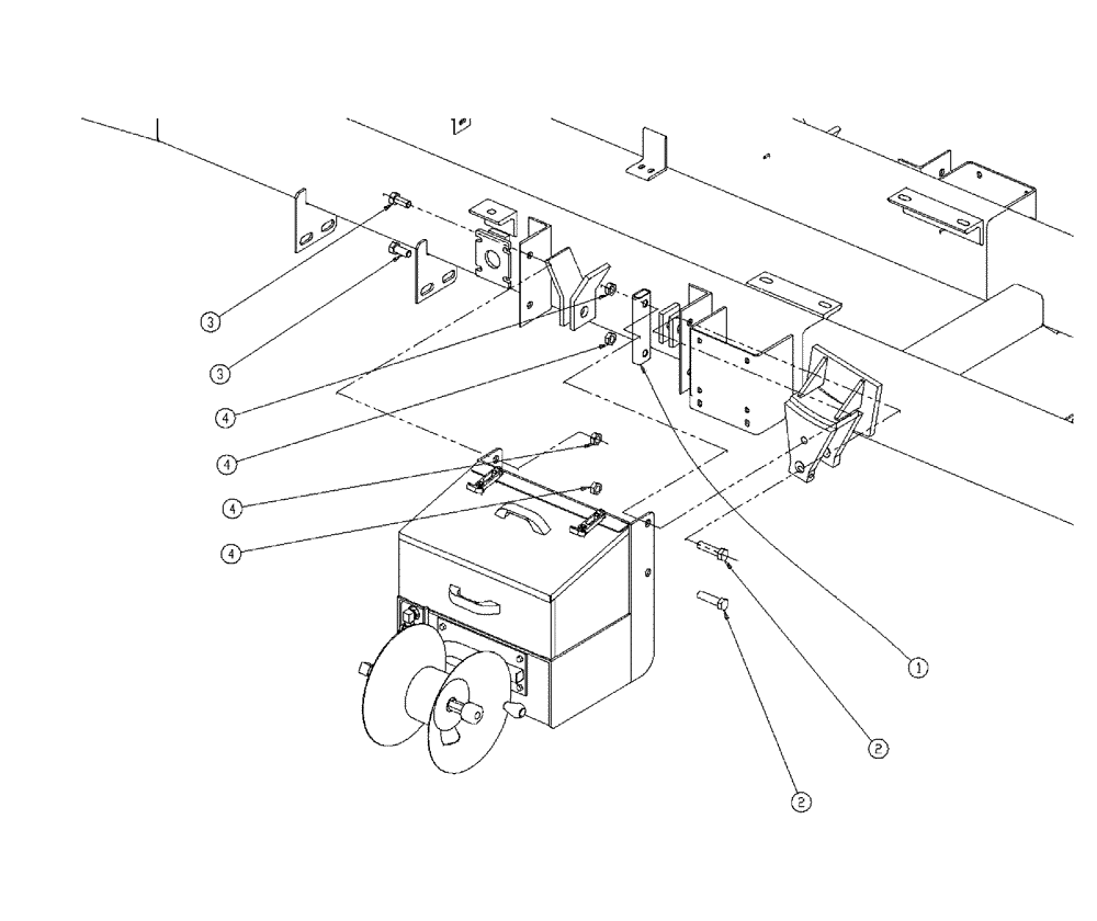 Схема запчастей Case IH 438 - (21-010) - PRESSURE WASHER MOUNT Pressure Washer