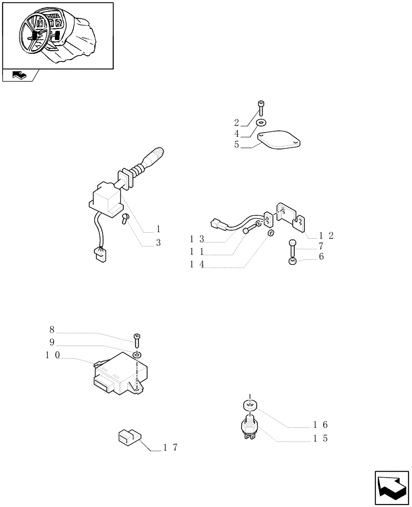 Схема запчастей Case IH FARMALL 85C - (1.92.74[02]) - ELECTRIC CONTROLS (10) - OPERATORS PLATFORM/CAB
