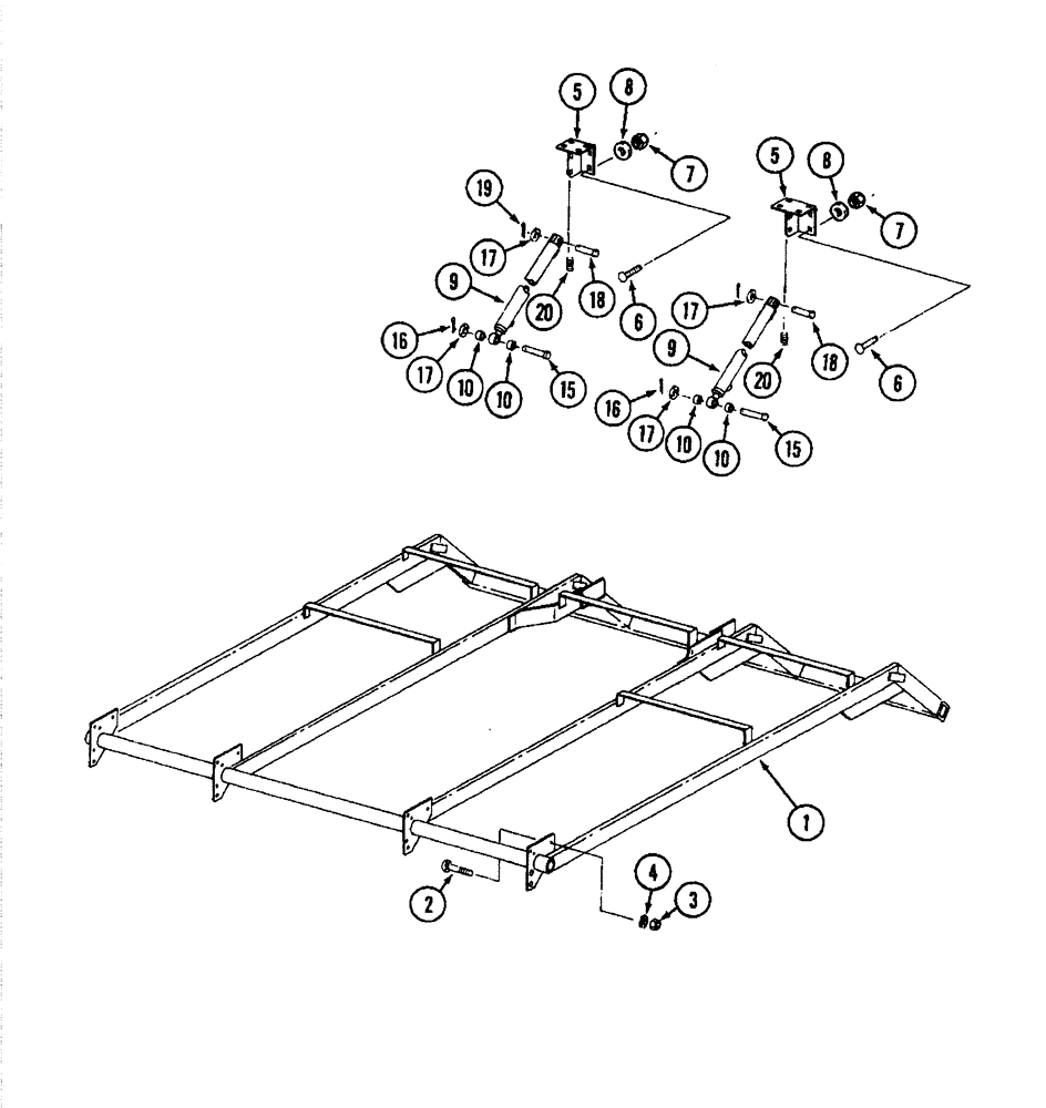 Схема запчастей Case IH 1822 - (9B-40) - BASKET COMPACTOR, 1822 COTTON PICKER (15) - HANDLING SYSTEM