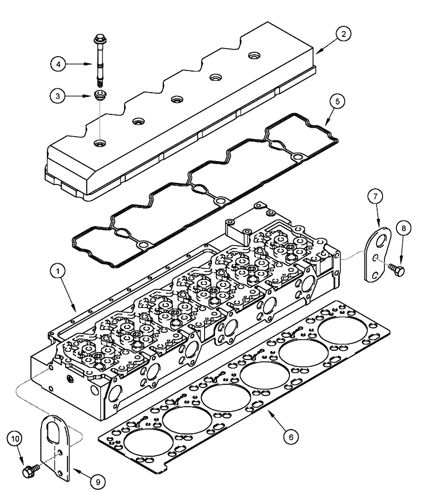 Схема запчастей Case IH FLX4010 - (02-043) - VALVE COVER, FLX4010 & FLX4510 (01) - ENGINE