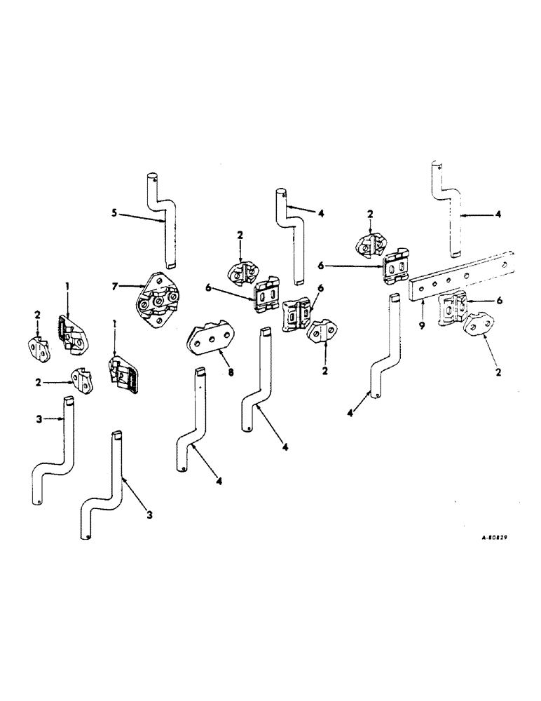 Схема запчастей Case IH 641 - (AD-07) - COLTER SHANK AND CLAMPS 