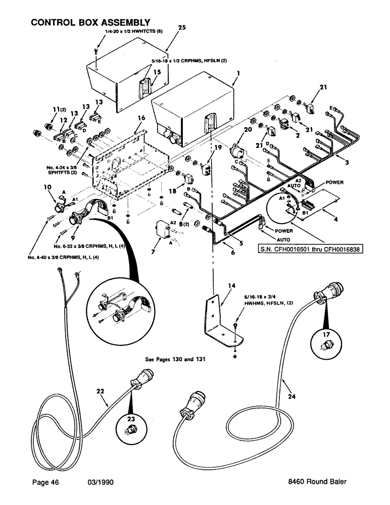 Схема запчастей Case IH 8460 - (046) - CONTROL BOX ASSEMBLY (06) - ELECTRICAL