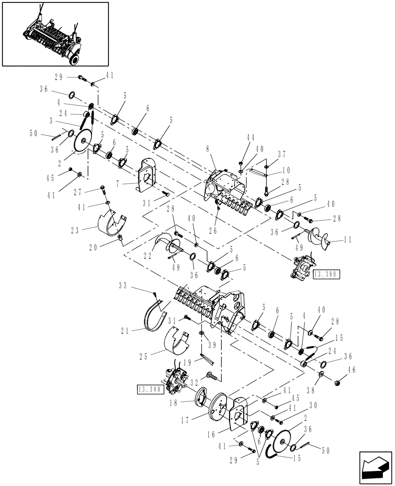 Схема запчастей Case IH RBX452 - (13.375) - 1.8M SINGLE CAM WIDE PICKUP, AUGER (13) - FEEDER