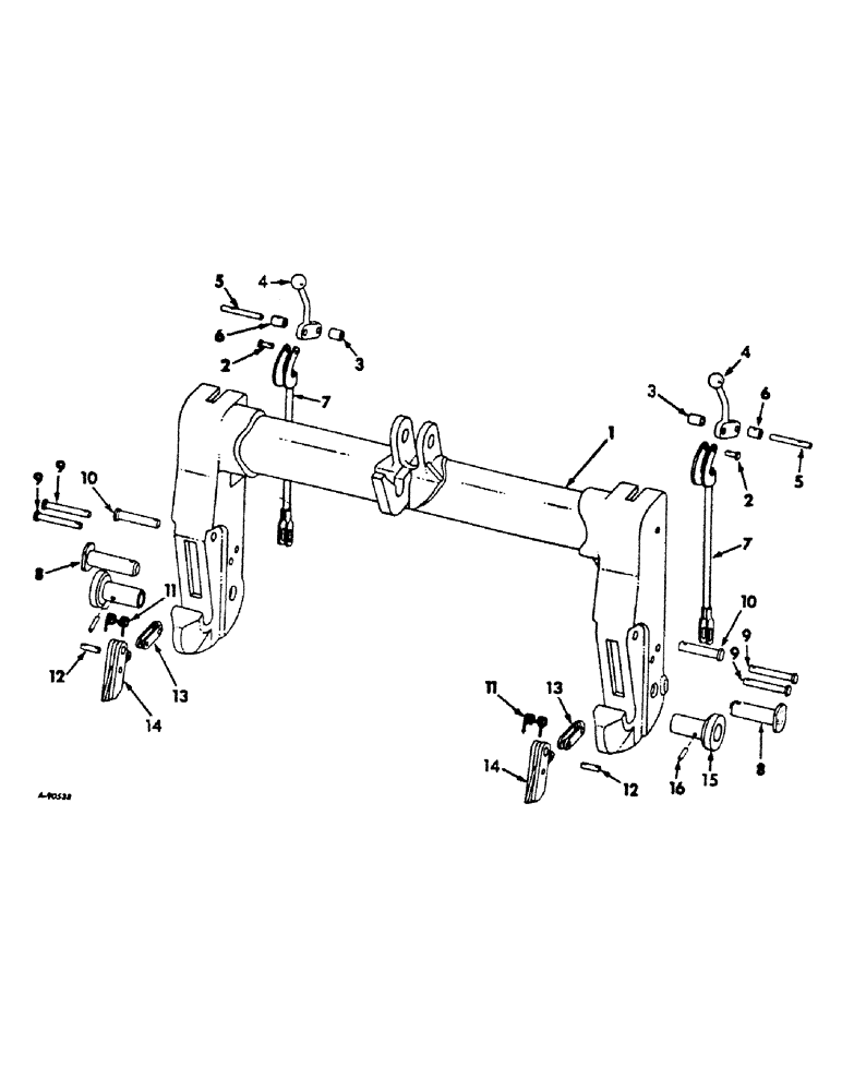 Схема запчастей Case IH 756 - (K-11) - DRAWBARS AND HITCHES, THREE POINT HITCH QUICK COUPLER Drawbars & Hitches
