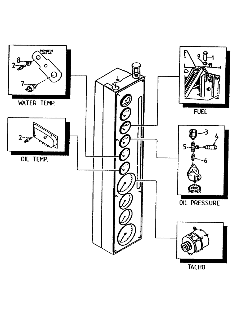 Схема запчастей Case IH 7000 - (C05-25) - SENDERS, 108 Engine & Engine Attachments